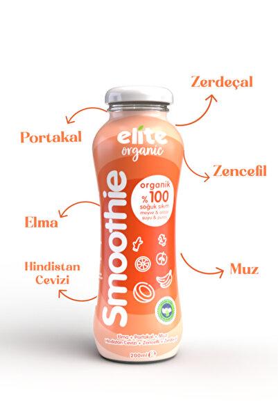 Elite Naturel Organik %100 Smoothıe Turuncu 200 Ml