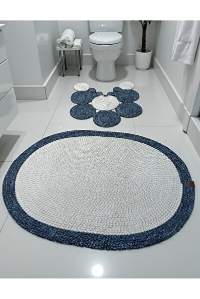 Home Inn Home Textile 2-Piece Modern Wicker Look Bath Mat - Modern Touch