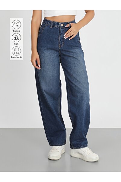 viking's line YENİ SEZON 2026 LACİVERT PALAZZO PANTOLON WİDE LEG JEANS