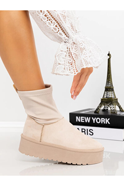 Tania Γυναικείες Μπότες UG 6447 Μπεζ