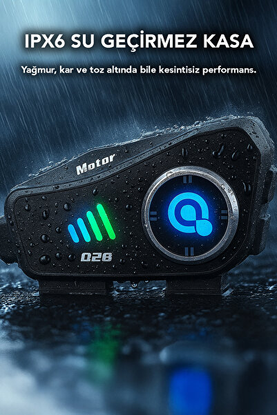 mimtec 1000m Kameralı İnterkom - Bluetooth 5.3 Su Geçirmez Motosiklet Kask Kulaklık 32 GB Hafıza Kartı