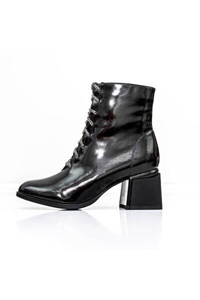 Jose Simon Γυναικεία μποτάκια με χοντρό τακούνι K577-16D Μαύρα