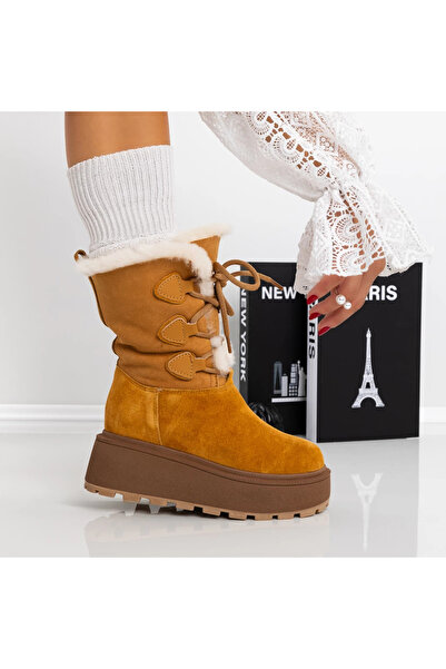 mei Women's boots made of genuine leather 3ASJN76 Yellow