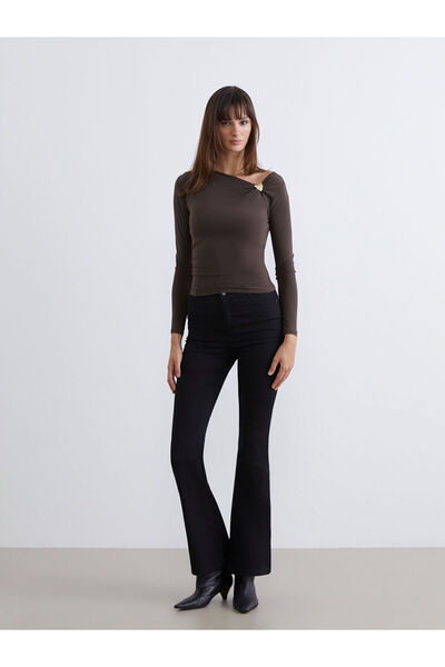 LC Waikiki Γυναικείο τζιν παντελόνι Özmarka New Season Flare