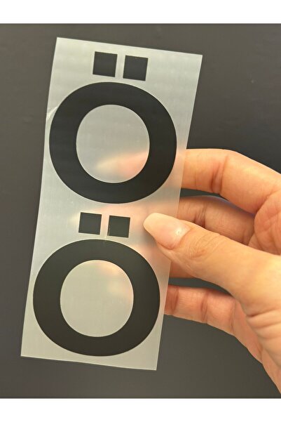 Gönülden Tasarım 2 bucăți de imprimare prin transfer cu literele O, care se l...