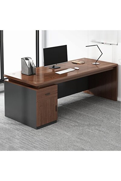 KEKE طاولة كمبيوتر حديثة متعددة الوظائف، محطة عمل للكتابة والمكتب المنزلي مع أرفف تخزين، 120 سم