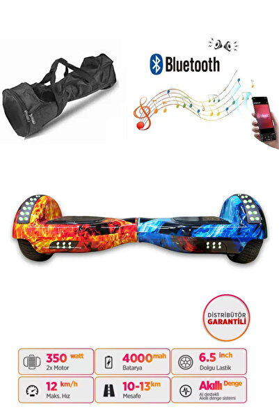CityMate Hoverboard Elektrikli Kaykay Scooter Bluetooth Hoparlörlü 6.5 inch Çanta Hediyeli D10