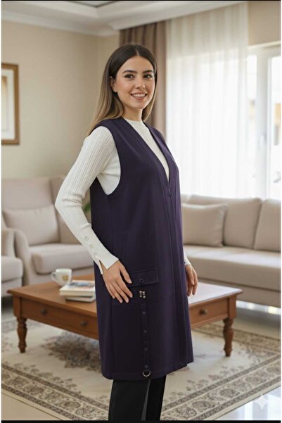 Carton Güncüoğlu Purple Color Front Modelled Combed Cotton Vest