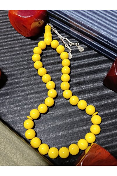 Anemore Collection سبحة كهرمان سيكما باللون الأصفر