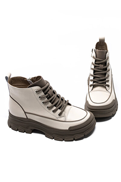 advancer Γυναικείες μπότες από γνήσιο δέρμα 6575-8 Κρεμ