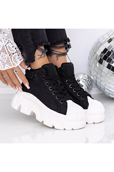 mei Ghete Dama cu Platforma 3AL11 Negru