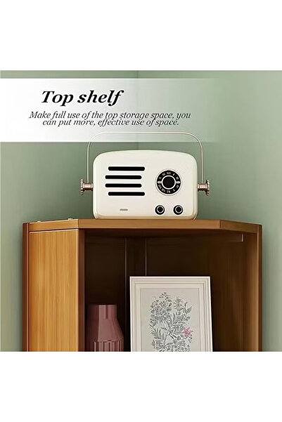 KEKE 4 Tier Corner Bookshelf Bookcase Display for Living Room Home and Office