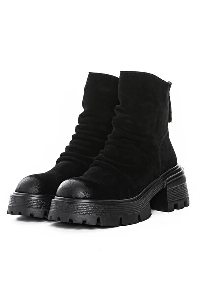 advancer Γυναικείες μπότες από γνήσιο δέρμα D28-3F Μαύρες