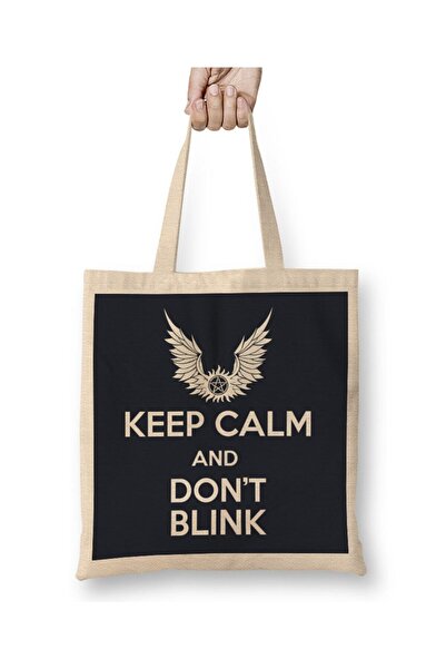 dekado Keep Calm And Don't Blink Doctor Who Cloth Bag Long Handle