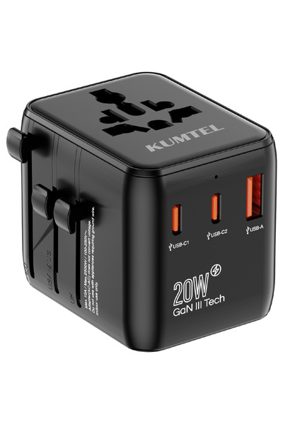 KUMTEL Evrensel Seyahat Adaptörü Priz Dönüştürücü HMTA-01