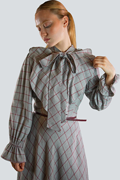 IDYL Volanli Plaid Maxi Dress