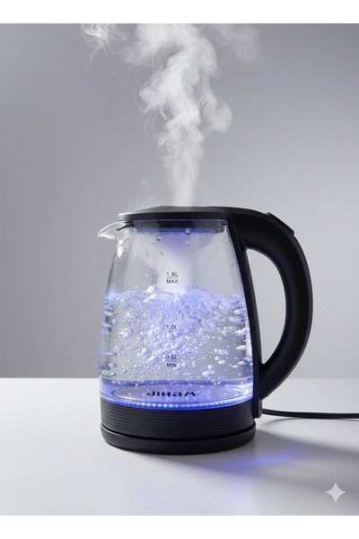 HAIZOL Electric Kettle 1.8L – BPA Free Glass Body | 360° Swivel Base | High Quality