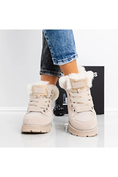 mei Γυναικείες μπότες από γνήσιο δέρμα 3AWZ5 Μπεζ