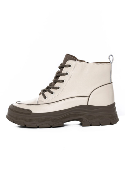 advancer Γυναικείες μπότες από γνήσιο δέρμα 6575-8 Κρεμ