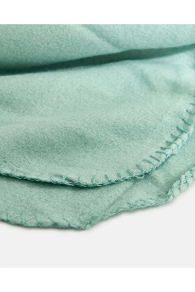 REDTAG Teal Plain Fleece Blanket (Single Size)