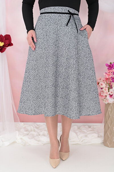 Vanessa Line RO Silver brocade midi pleated skirt