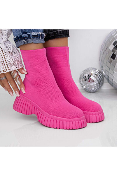 mei Γυναικείες Μπότες Πλατφόρμας 3AL51 Ροζ