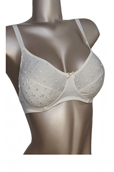 Ioana boutique Cotton bra without underwire support (Ivory)