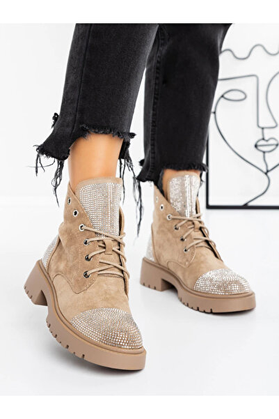 CRYSTAL SHOES Γκέτε Ντάμα 6889-PA Κάκι