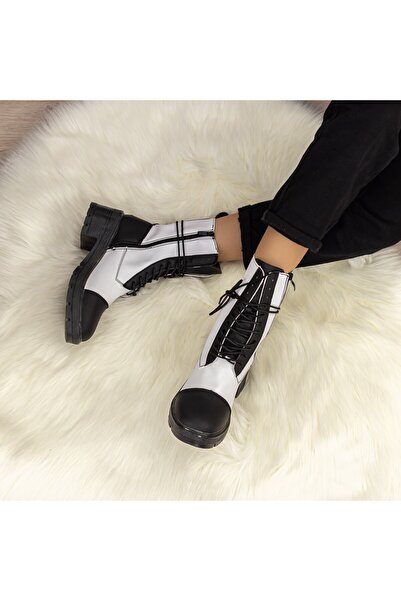 mei Women's Boots NX121 Black-White