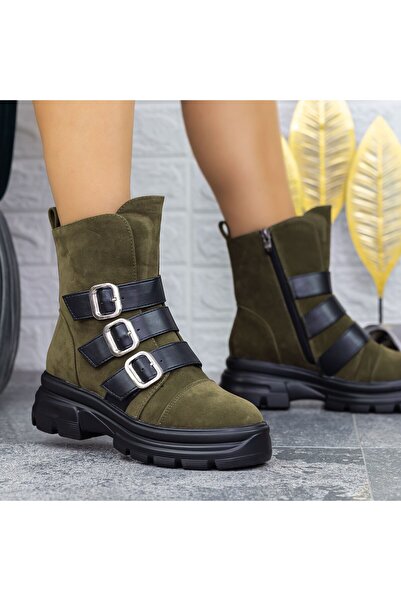 mei Γυναικείες Μπότες 2MX366A Λαδί-Μαύρο