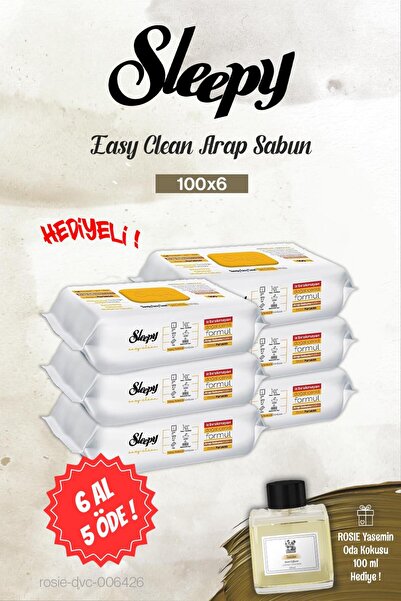 Sleepy صابون عربي 100 قطعة، اشترِ 6 واحصل على 5 مجانًا، عطر غرفة روزي ياسمين