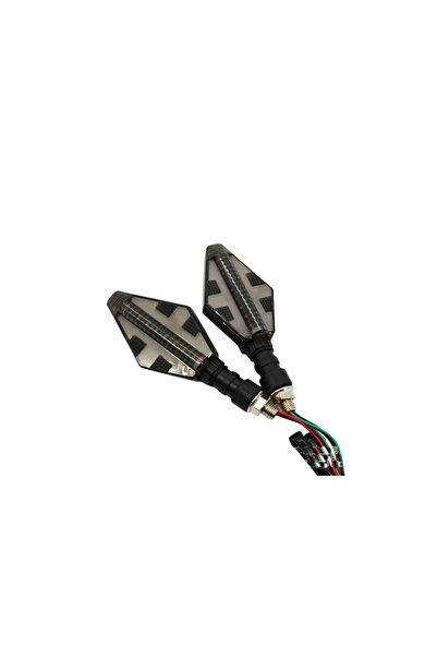 ART Semnalizare moto 12V cu funtie de lumina de zi alba si semnalizare dinami...