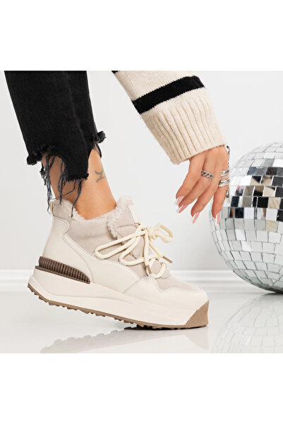 mei Γυναικείες Μπότες YC-1124-888 Κρεμ