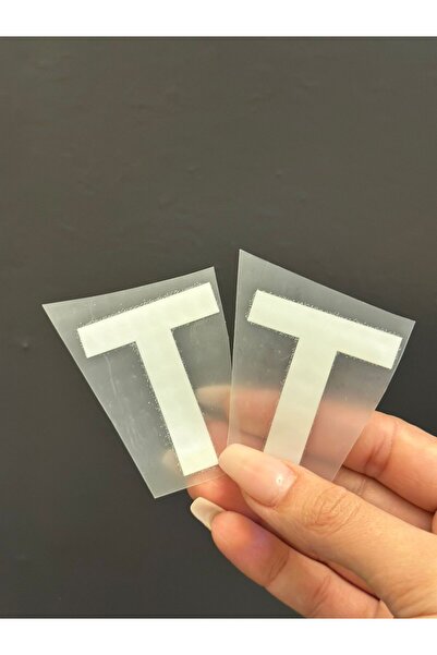 Gönülden Tasarım 2 komada peglanog slova T za transfer, Arma 5X3 cm, BIJELA