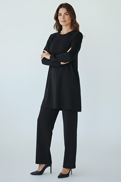 ECE GİYİM Women's Tunic with Sewn Front and Bottom Bands, Pants with Elastic ...