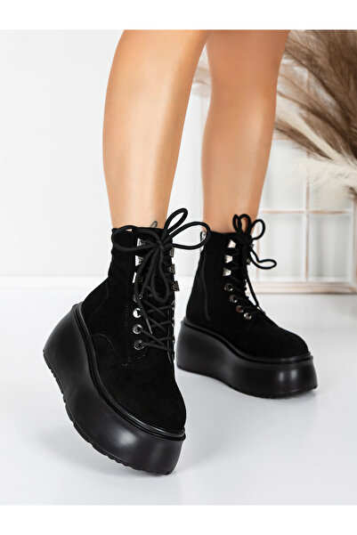 mei Ghete Dama cu Platforma 56WL16 Negru