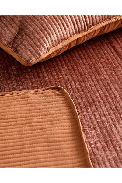 REDTAG Orange Velvet Quilt (Single Size)