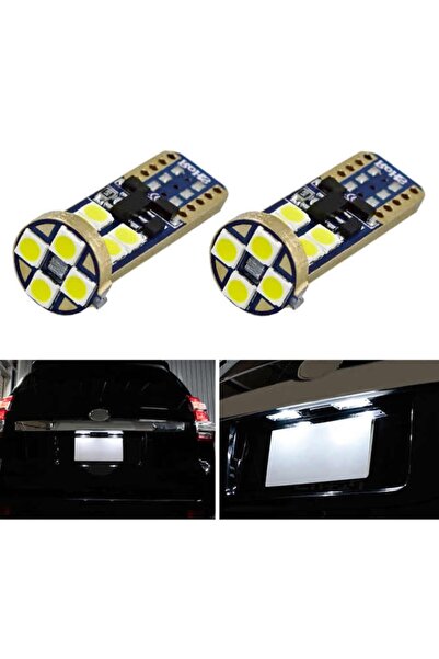 BZRSH T10 W5W LED Bulb 12 SMD 12V, 2 pcs, 6000K (white)