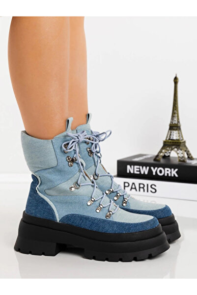 mei Γυναικείες Μπότες Πλατφόρμας 3AD55 Μπλε