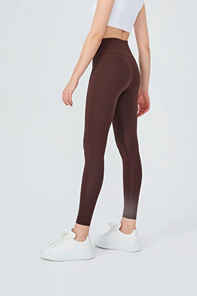 Coşkun GİYİM Women's Yülekbel Modal Fleece-Lined Beliza Tights Brown 1037