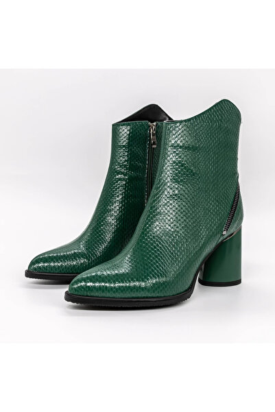 advancer Γυναικεία Μποτάκια με Χοντρό Τακούνι K10531 Πράσινα