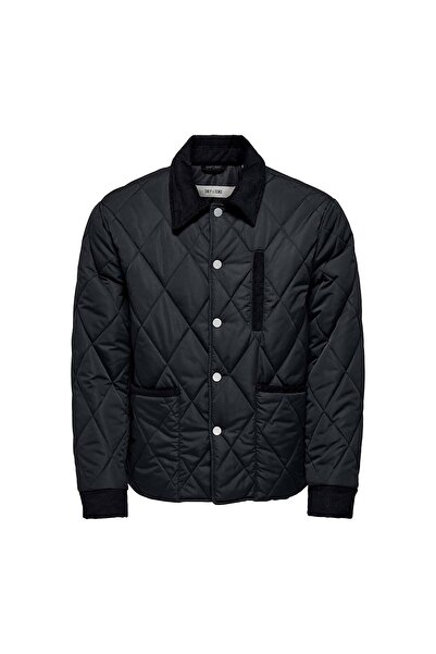 Only & Sons Johny Quilt Men's Black Coat (22034877-B)