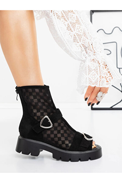 mei Women's Summer Boots 3AH55 Black