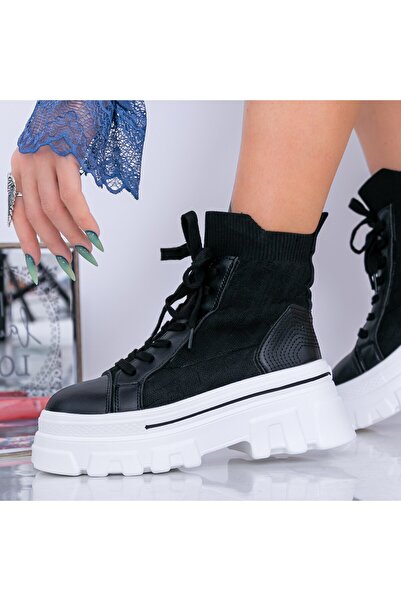 mei Women's Summer Boots WL179 Black-White