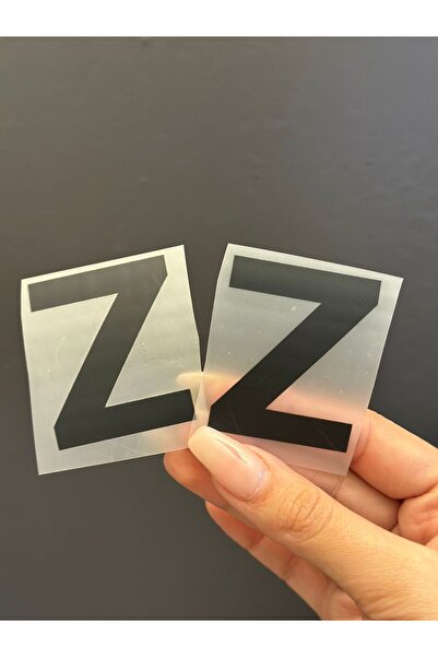 Gönülden Tasarım 2 komada peglanog slova Z za transfer, Arma 5X3 cm, CRNO