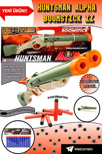 welcomein 18 Metre Menzilli Nerf 50cm Tüfek Sünger Dart Atan Tüfek 8 + 12 Hed...