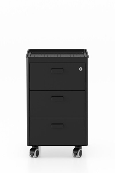 Bürotime PAL Keson, Üç Çekmeceli, Siyah