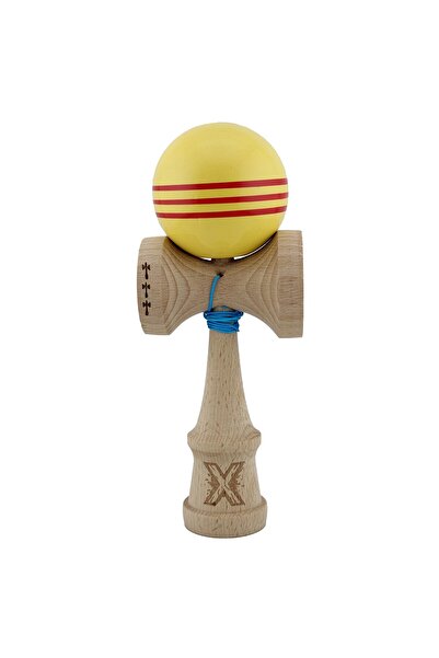 dalip Kendama X Original Professional Big Cups V2 Super Sticky, Yellow/Red Lines