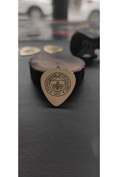 kisiyeozelpenaa Takım Logolu Sarı Pirinç Lazer Kazıma Metal Kolye Fenerbahçe Kolye