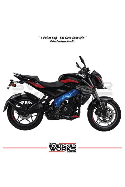 ARONA BAJAJ NS200 Orta Şase Kaplama Modeli Mavi Yıldırım Desen
